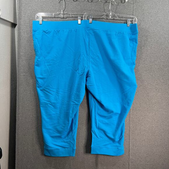 Sport Savvy Petite French Terry Straight Leg Ankle Pant Tropical Blue, Petite 5X - Picture 2 of 9